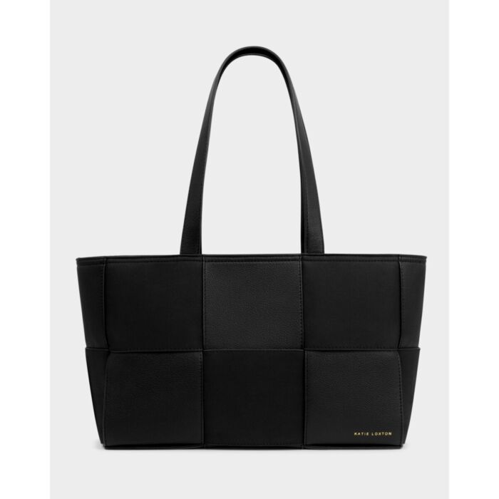Katie Loxton Taya Hand Woven Suedette Tote Bag - Black